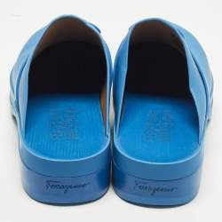 Pre Owned صندل سالفاتوري فيراغامو نوبي جلد أزرق مقاس 39.5