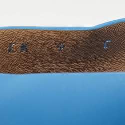 Pre Owned صندل سالفاتوري فيرا غامو نوبي جلد أزرق مقاس 39.5