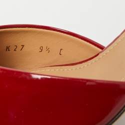 مملوكة مسبقًا Salvatore Ferragamo Belinda Size 40 Red Patent and Leather D'orsay Pumps