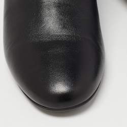 Pre Owned Salvatore Ferragamo Black Leather Figaro Ankle Boots Size 38