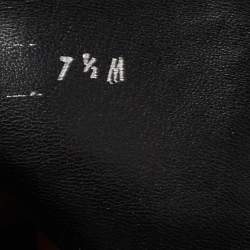 Pre Owned Salvatore Ferragamo Black Leather Figaro Ankle Boots Size 38