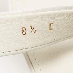 Pre Owned Salvatore Ferragamo White Leather Sloane Slingback Pumps Size 39