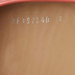 Pre Owned Salvatore Ferragamo Orange Patent Leather  Vara Bow Ballet Flats Size 39.5