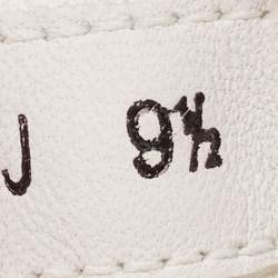 Pre Owned Salvatore Ferragamo Black/Cream Suede and Nylon Gancini Printed Low Top Sneakers Size 40
