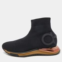 Salvatore Ferragamo Gardena Sock Sneakers Black