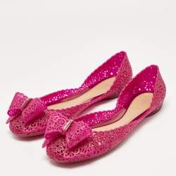 مملوكة مسبقًا Salvatore Ferragamo Purple Jelly Nilly Ballet Flats Size 40.5