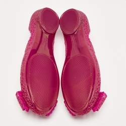 مملوكة مسبقًا Salvatore Ferragamo Purple Jelly Nilly Ballet Flats Size 40.5