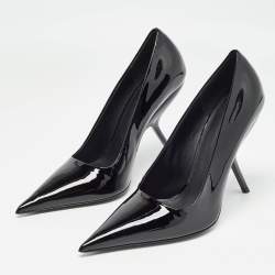 Salvatore Ferragamo Black Patent Leather Eva Pumps Size 38.5