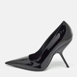 Salvatore Ferragamo Black Patent Leather Eva Pumps Size 38.5