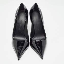 Salvatore Ferragamo Black Patent Leather Eva Pumps Size 38.5