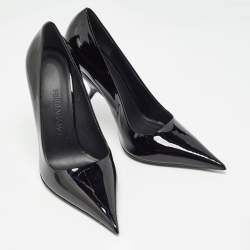 Salvatore Ferragamo Black Patent Leather Eva Pumps Size 38.5