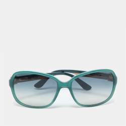 Salvatore Ferragamo Green/Green Gradient SF606S Rectangle Sunglasses