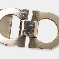 Salvatore Ferragamo Black/Brown Leather Gancini Buckle Reversible Cut to Size Belt