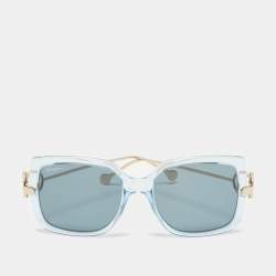 Salvatore Ferragamo Blue SF913S Gancio Sqaure Sunglasses