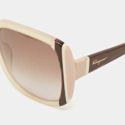 Salvatore Ferragamo Brown Gradient SF672S Oversized Sunglasses