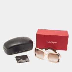 Salvatore Ferragamo Brown Gradient SF672S Oversized Sunglasses