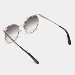 Pre Owned Salvatore Ferragamo Black/Gold Gradient SF 165 S Cat Eye Sunglasses