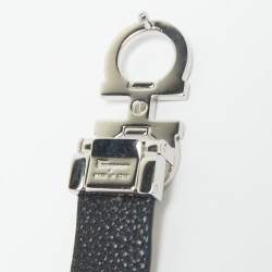 Salvatore Ferragamo Black/Beige Gancini Cut to Size Reversible Belt