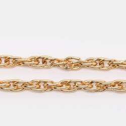 Pre Owned Salvatore Ferragamo Gold Tone Lock Pendant Necklace 