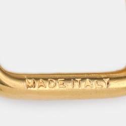 Pre Owned Salvatore Ferragamo Gold Tone Lock Pendant Necklace 