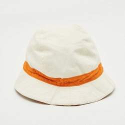 Pre Owned قبعة دلو سالفاتوري فيراغامو قطنية بطبعة زهور متعددة الألوان مقاس 58