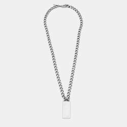 Pre Owned Salvatore Ferragamo Silver Tone Necklace