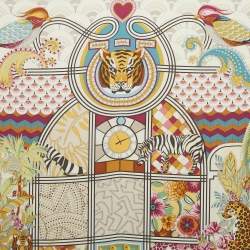 مملوكة مسبقًا Salvatore Ferragamo Multicolor Printed Silk Square Scarf 