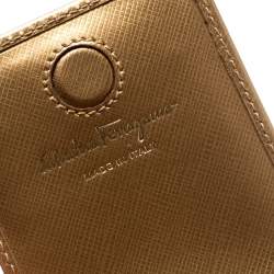 Salvatore Ferragamo Gold Leather iPhone 4 Case