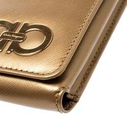 Salvatore Ferragamo Gold Leather iPhone 4 Case
