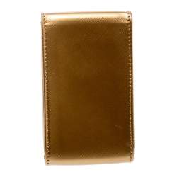 Salvatore Ferragamo Gold Leather iPhone 4 Case