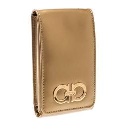 Salvatore Ferragamo Gold Leather iPhone 4 Case