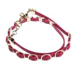 مملوكة مسبقًا سوار سالفاتوري فيراغامو جلد ورديي ذهبيي اللون إلتفاف مزدوج قابل للضبط