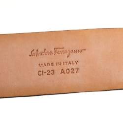 Pre Owned حزام سالفاتوري فيراغامو بفيونكة جلد أسود 85 سم