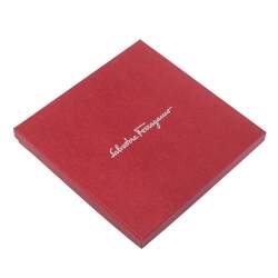 Pre Owned Salvatore Ferragamo Blue Logo Embroidered Cashmere Scarf