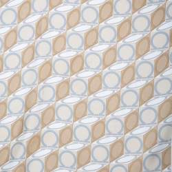 Pre Owned Salvatore Ferragamo Beige Gancini Print Silk Scarf