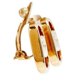 Pre Owned أقراط سالفاتوري فيراغامو فارا معدن ذهبي اللون كليب أون