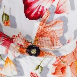Pre Owned Salvatore Ferragamo Multicolor Floral Printed Cotton Bucket Hat Size 58