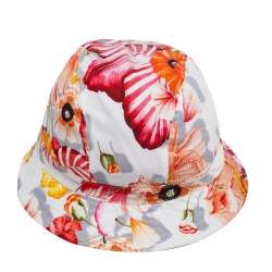 Pre Owned Salvatore Ferragamo Multicolor Floral Printed Cotton Bucket Hat Size 58