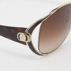 Salvatore Ferragamo Brown Havana/ Brown Gradient 1196 Oval Sunglasses