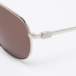 Pre Owned Salvatore Ferragamo Green SF157s Aviator Sunglasses