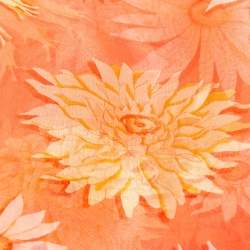 مملوكة مسبقًا Salvatore Ferragamo Coral Pink Floral Print Silk Blend Scarf