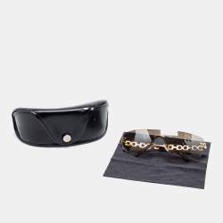 Pre Owned نظارة شمسية شيلد سالفاتوري فيراغامو 1074  ذهبي اللون/بني متدرجة