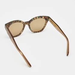 Pre Owned Salvatore Ferragamo Brown SF877S Cat Eye Sunglasses