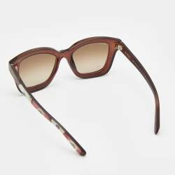 Salvatore Ferragamo Brown SF858S Gradient Square Sunglasses