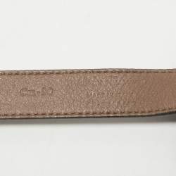 Pre Owned Salvatore Ferragamo Brown Leather Buckle Belt 90CM