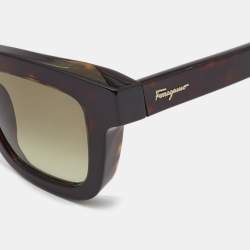 Salvatore Ferragamo Dark Brown SF771S Square Sunglasses