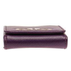 Pre Owned Salvatore Ferragamo Purple Leather iphone 4 Case