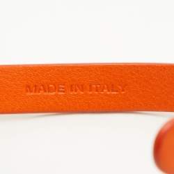 Salvatore Ferragamo Orange Vara Bow Double Wrap Bracelet 