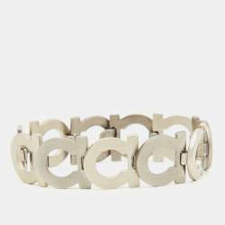 Salvatore Ferragamo Gancini Silver Tone Link Bracelet