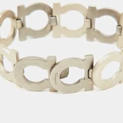 Salvatore Ferragamo Gancini Silver Tone Link Bracelet